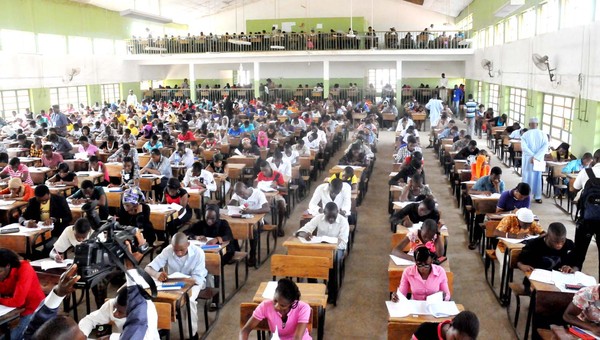 File Photo: JAMB examination in a centre in Abuja