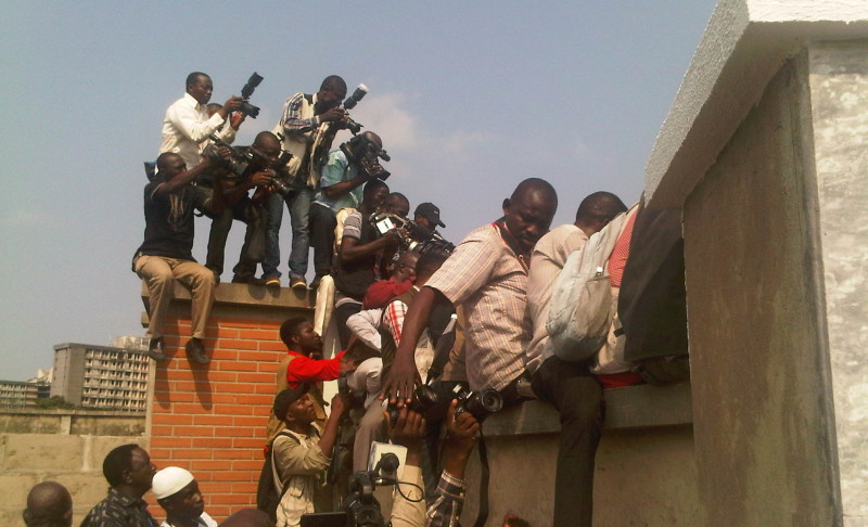 Nigerian Journalists at the  burial of Ademola Fashola