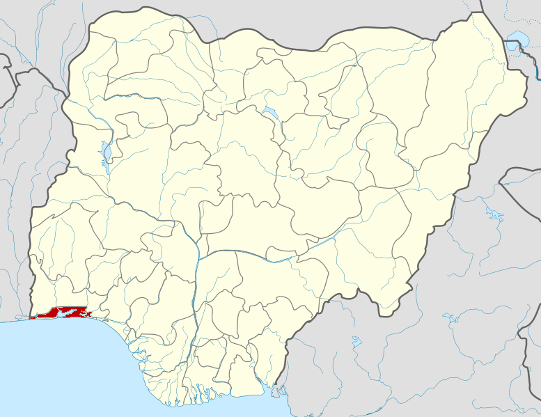 Lagos state on map