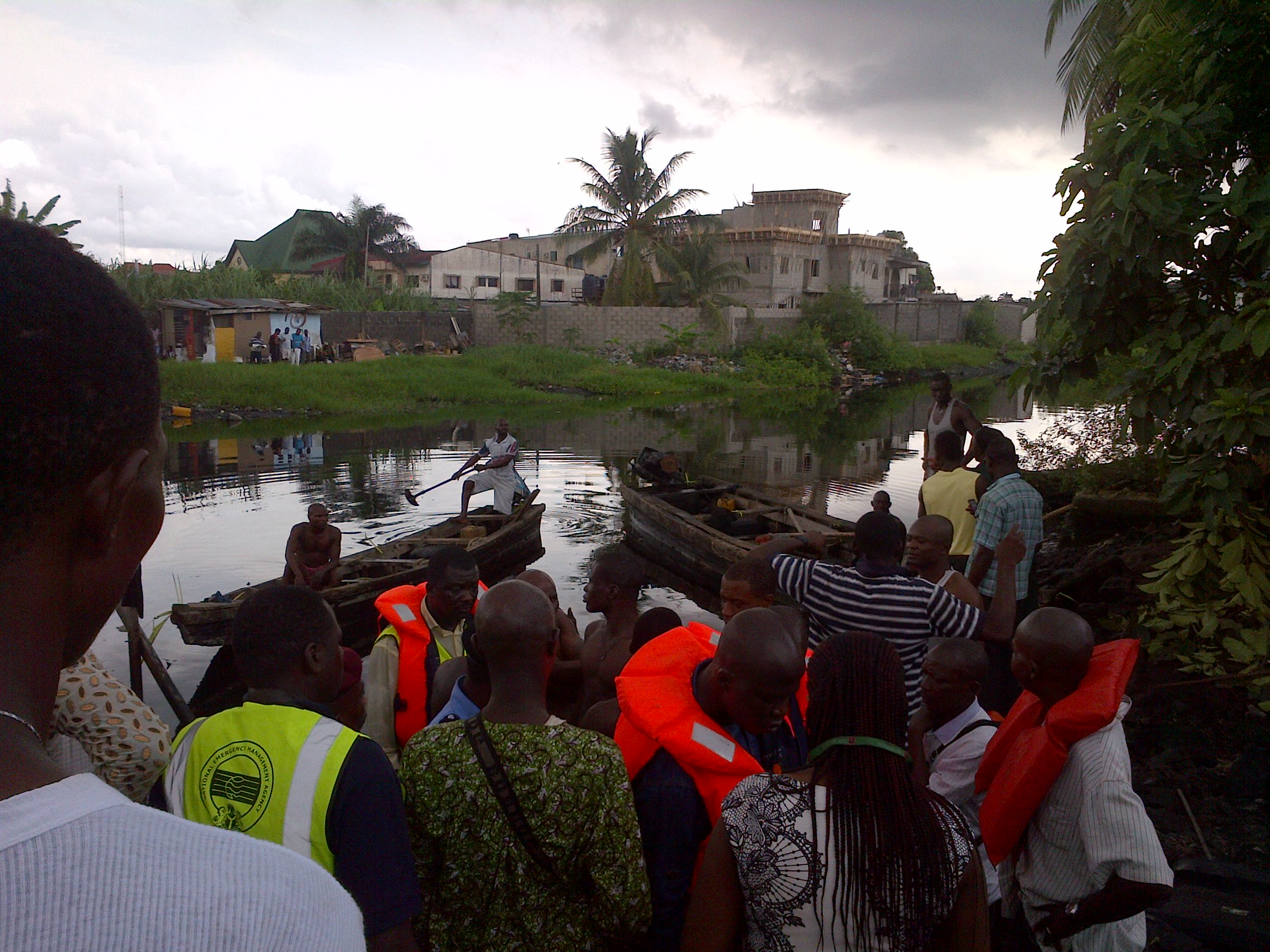 FILE: Rescuers at the scene of Boat Mishap