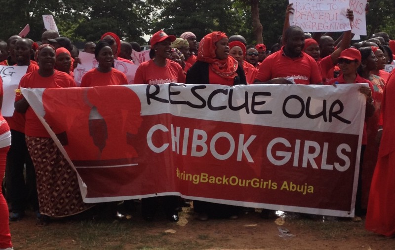FILE PHOTO: Members of the Bring Back our Girls movement during a protest