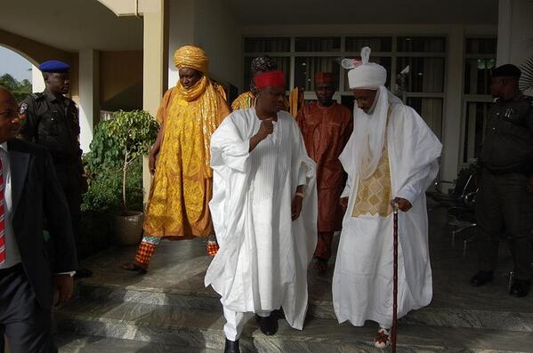 Governor Rabiu Musa Kwankwaso and the new Emir of Kano, Sanusi Lamido Sanusi