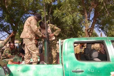 Hilux van captured by the Nigerian military from Boko Haram terrorists