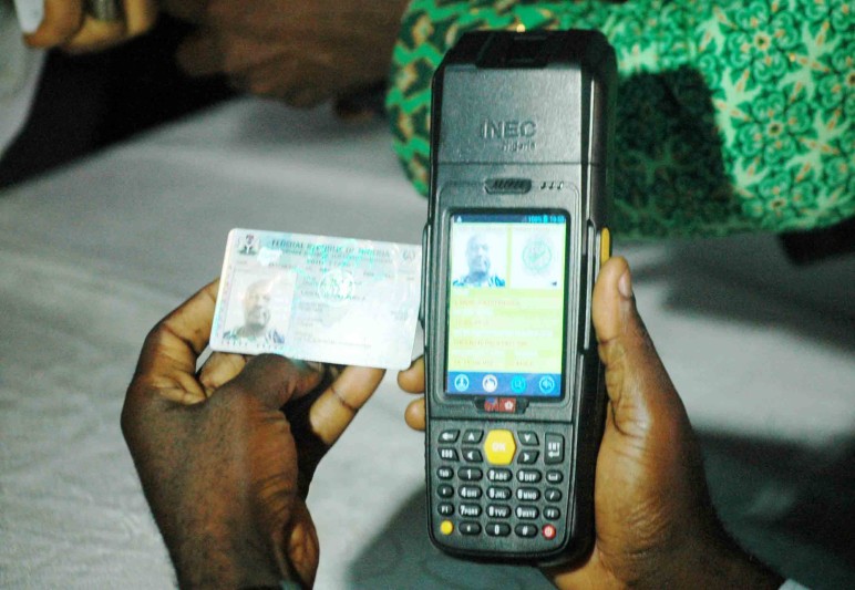 INEC Card readers sues to illustrate the story.