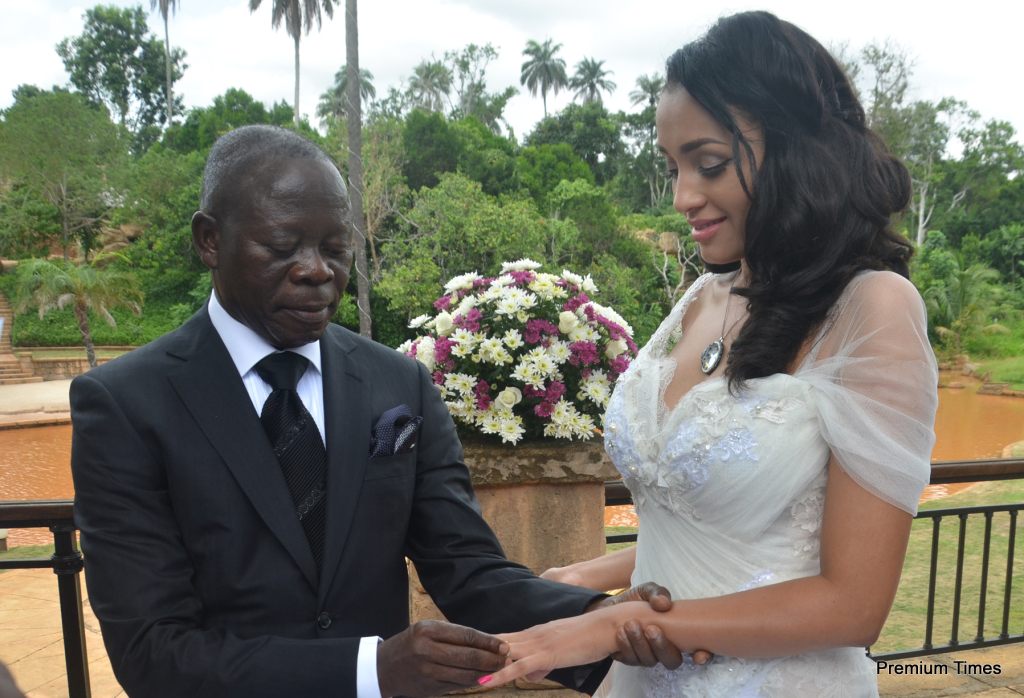 Edo Governor, Adams Oshiomhole, marries Cape Verdean model, Iara Fortes