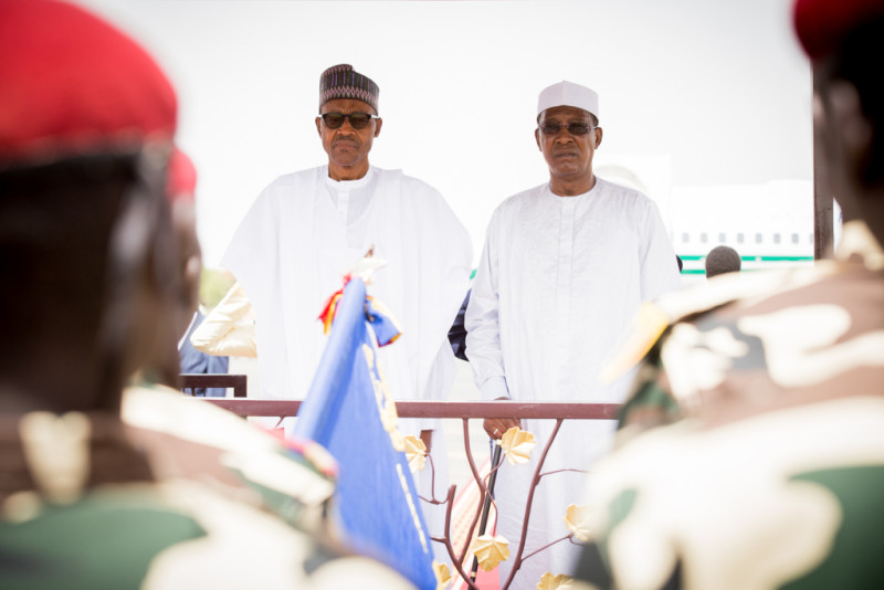 Muhammadu Buhari with Chadian president, Idris Deby