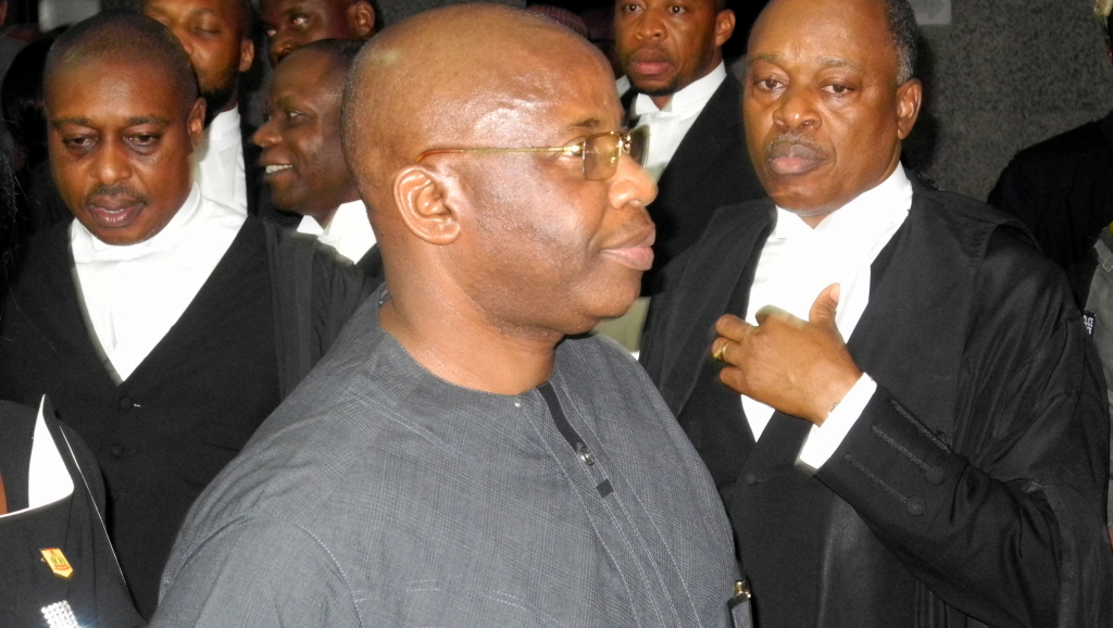 FILE PHOTO: Former Imo state governor, Ikedi Ohakim, arriving an Abuja court for  corruption trial.