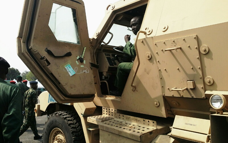One of the armoured cars handed over to the Nigerian Army