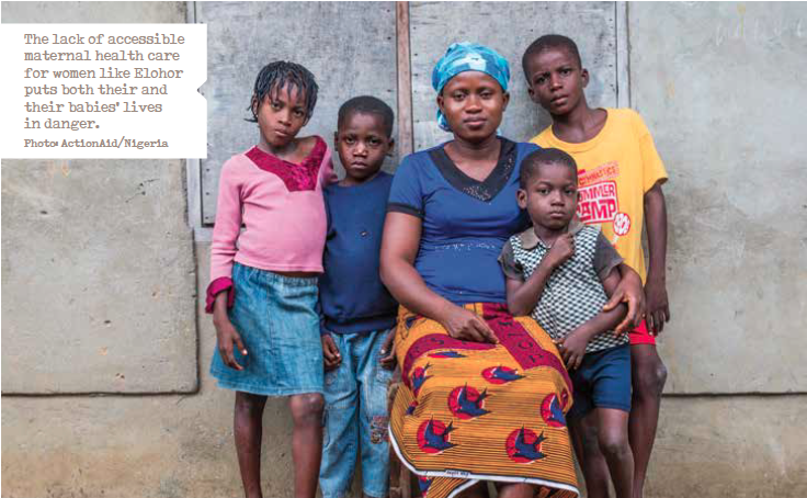 The lack of accessible maternal health care for women like Elohor puts both their and their babies' lives in danger. Photo: ActionAid/Nigeria Leak