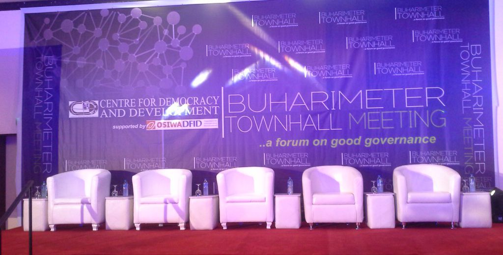 Buharimetre Town hall meeting stage