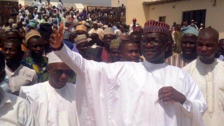 Abdulmumin Jibrin during one of his visits to his constituent