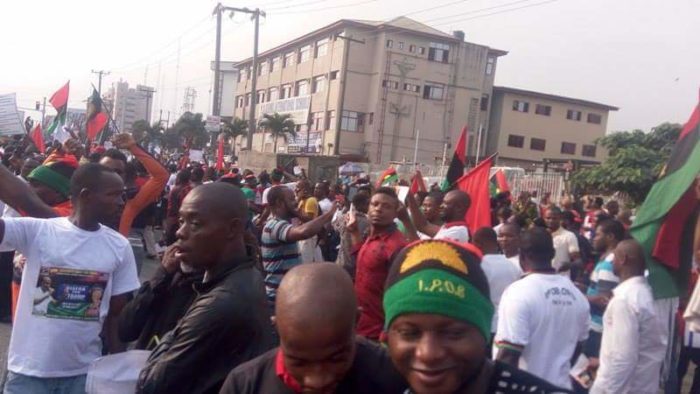 IPOB members in a rally