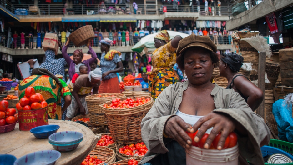 A market in Ghana [Photo Credit: Public Radio International]