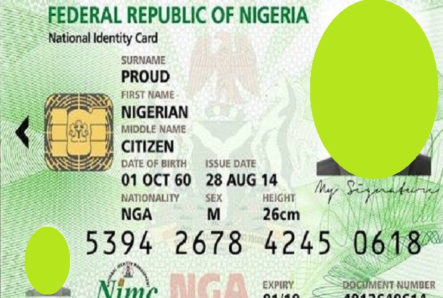 National ID card used to illustrate the story