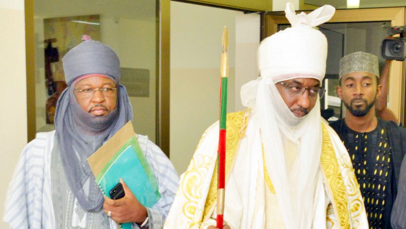 Emir of Kano, Mohammadu  Sanusi II,  after a meeting with  Acting President Yemi Osinbajo at the 

Presidential Villa in Abuja on Thursday (15/6/17)
03293/15/6/2017/EJIGA IBRAHIM/ICE/NAN