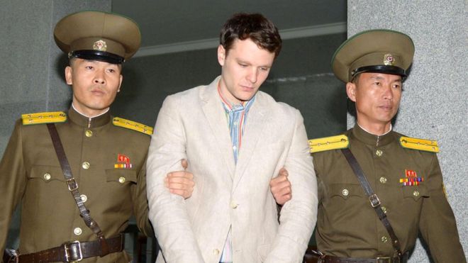 Otto Warmbier (middle) [Photo Credit: Know Your Meme]