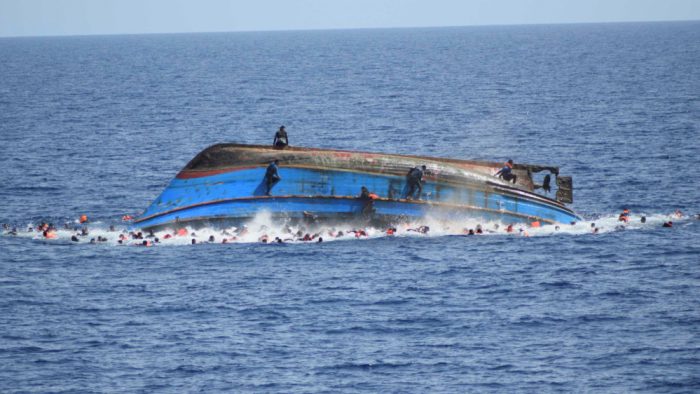 A capsized vessel used to illustrate the story [Photo: Al Jazeera]