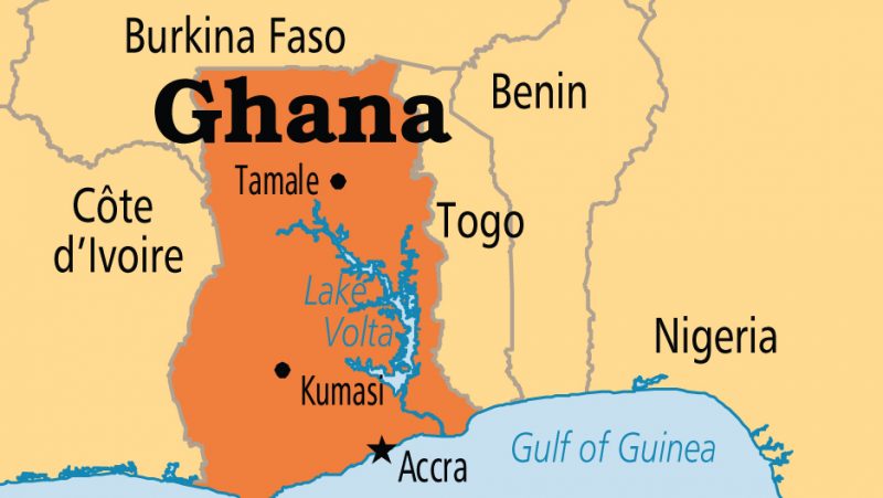 Ghana on map