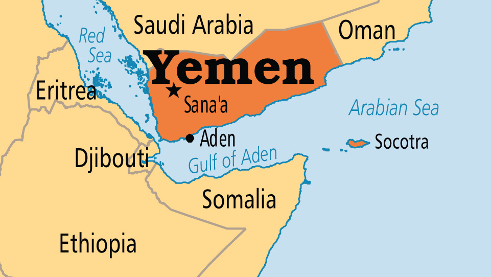 Yemen on map [Photo Credit: Operation World]