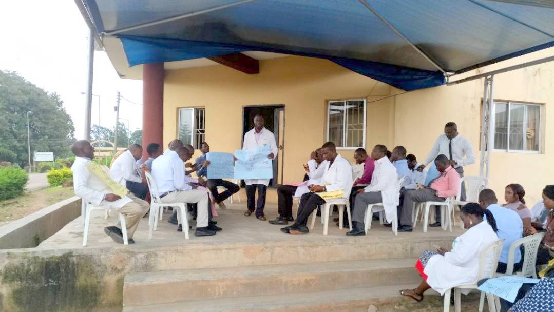 Resident doctors protesting