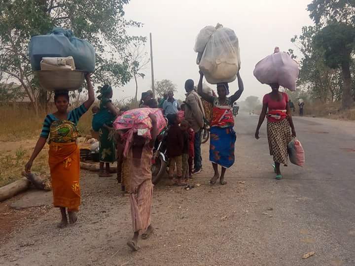 Fleeing Benue community members [Photo credit: Daily Post]