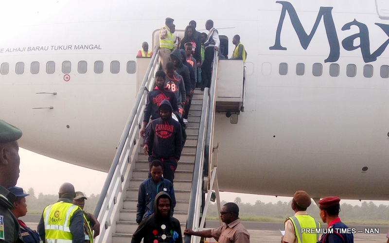 Some evacuated Nigerians living in Libya arrive Nigeria (7/1/18).0101/7/1/18/Chidi Ohalete/TA/NAN