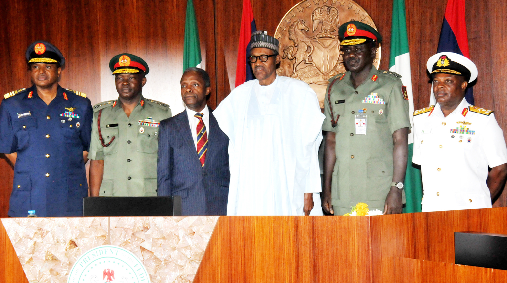 PIC.1. FROM LEFT: CHIEF OF THE AIR STAFF, AIR-MARSHAL SADIQUE ABUBARKAR;