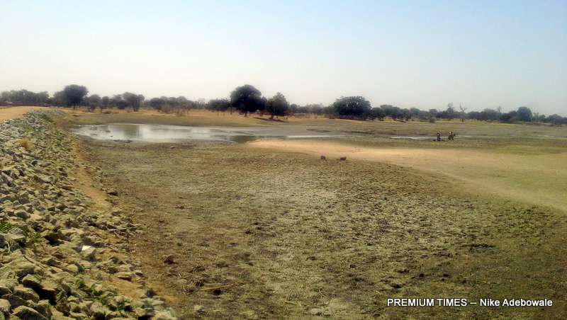 The abandoned earth dam in Danjaka, Kunchi local government area in Kano state