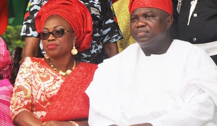 Gov. Ambode and Wife used to illustrate the story.