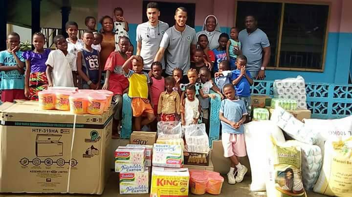 Super Eagles duo donate to orphanage