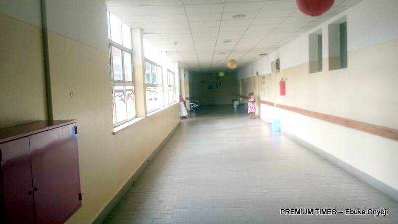Empty maternal care hallway at Asokoro district hospital as a result of the health workers strike
