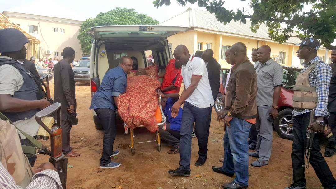 Dino Melaye arrives Lokoja court in ambulance
