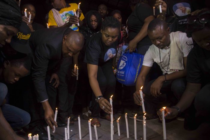 Candlelight procession of late actress Omoge Campus. [Photo credit Ayodele Efunla/PM News]