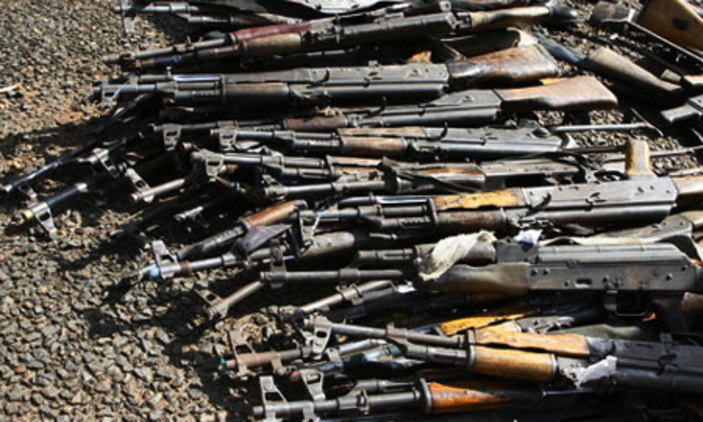 Small arms used to illustrate the story [Photo: New Vision}