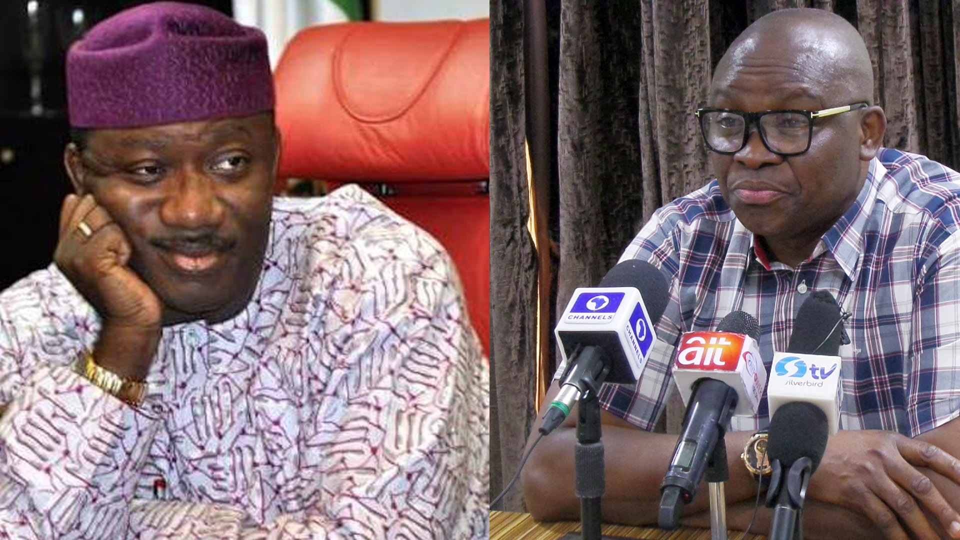 Fayose and Fayemi used to illustrate the story. [Photo credit: NewsTimes Nigeria]