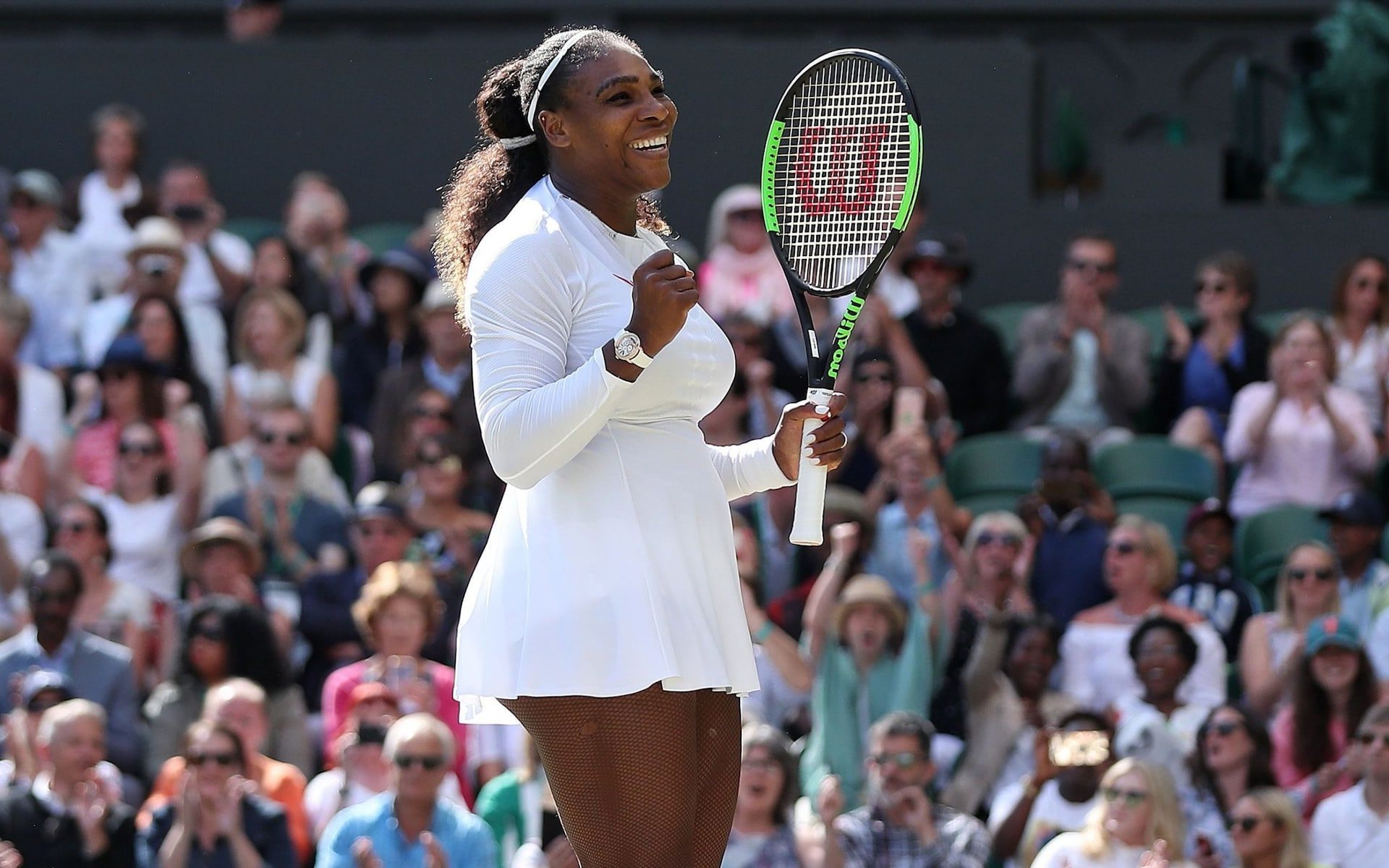 Serena Williams at Wimbledon. [Photo credit: Forefront Nigeria]