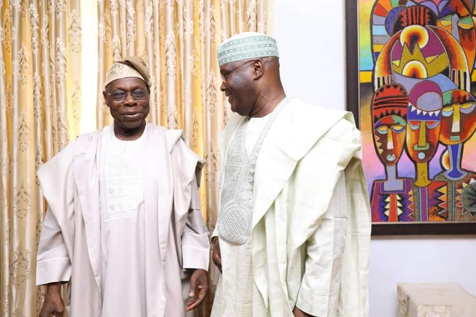 L-R Olusegun Obasanjo, Atiku Abubakar [Photo: @SaharaReporters]