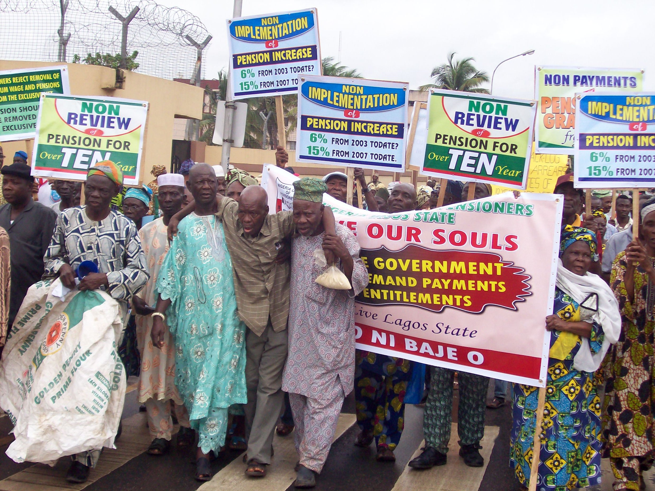 FILE PHOTO: Pensioners protesting poor treatment