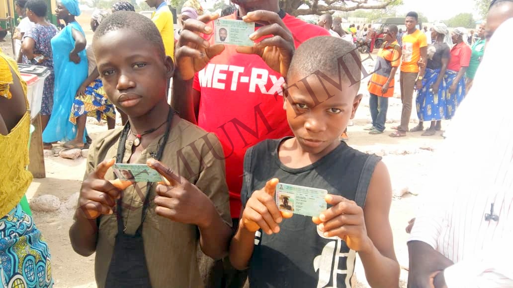 Picture of underage voters taken by Premium Times Reporter which resulted in his abduction.