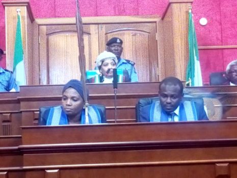 Appeal court president, Zainab Bulkachuwa heading the inaugural session of the presidential tribunal on Wednesday