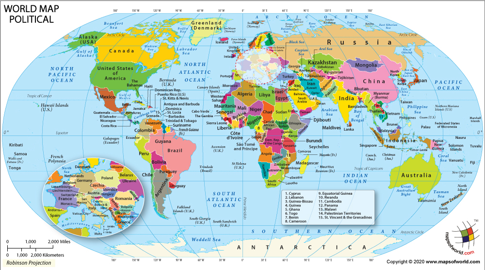 World political map [PHOTO CREDIT: World Map]