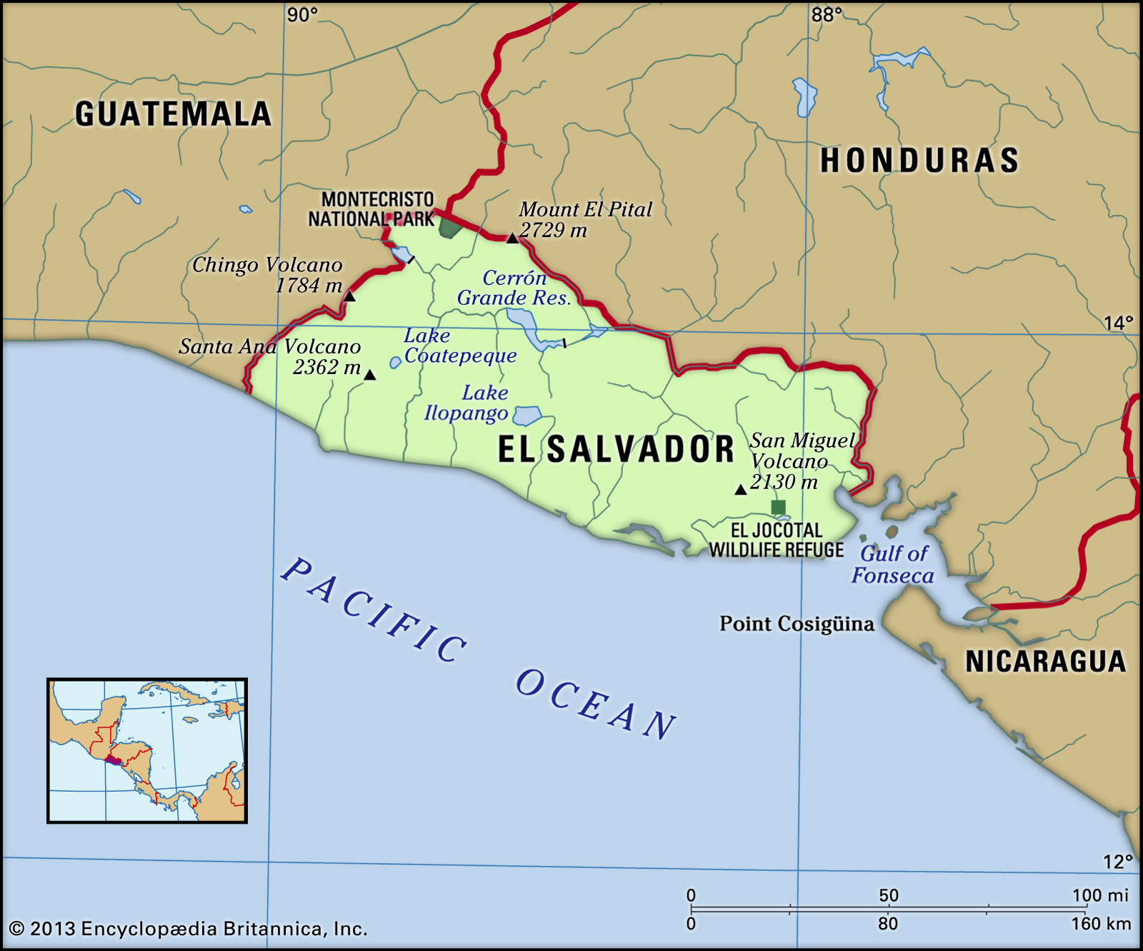 Map of El Salvador [PHOTO: Britanica]