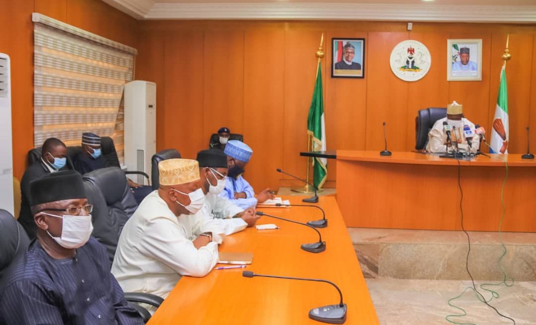 Governor Inuwa Yahaya of Gombe State receives NCPC Management (PHOTO CREDIT: Gombe State Government Media Office)