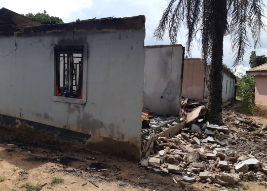 Jeremiah Gandu's razed home at Kurmin Masara, Zangon Kataf LGA. [Credit: Taiwo Hassan Adebayo/Premium Times]