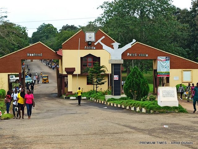 Entrance of Moshood Abiola Polytechnic (MAPOLY)