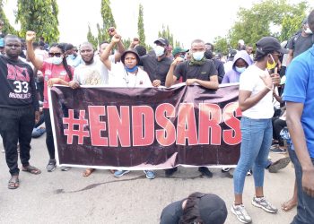 EndSARS: Protesters besiege Police Headquarters Abuja