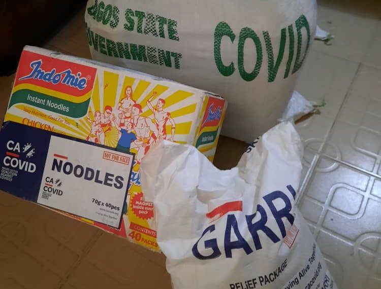 Some of the food items carted away by the residents. Photo by Ben Ezeamalu