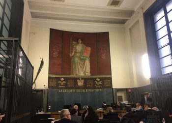 Inside the Milan courtroom during the OPL245 trial (Photo: Luca Manes, Re:Common)