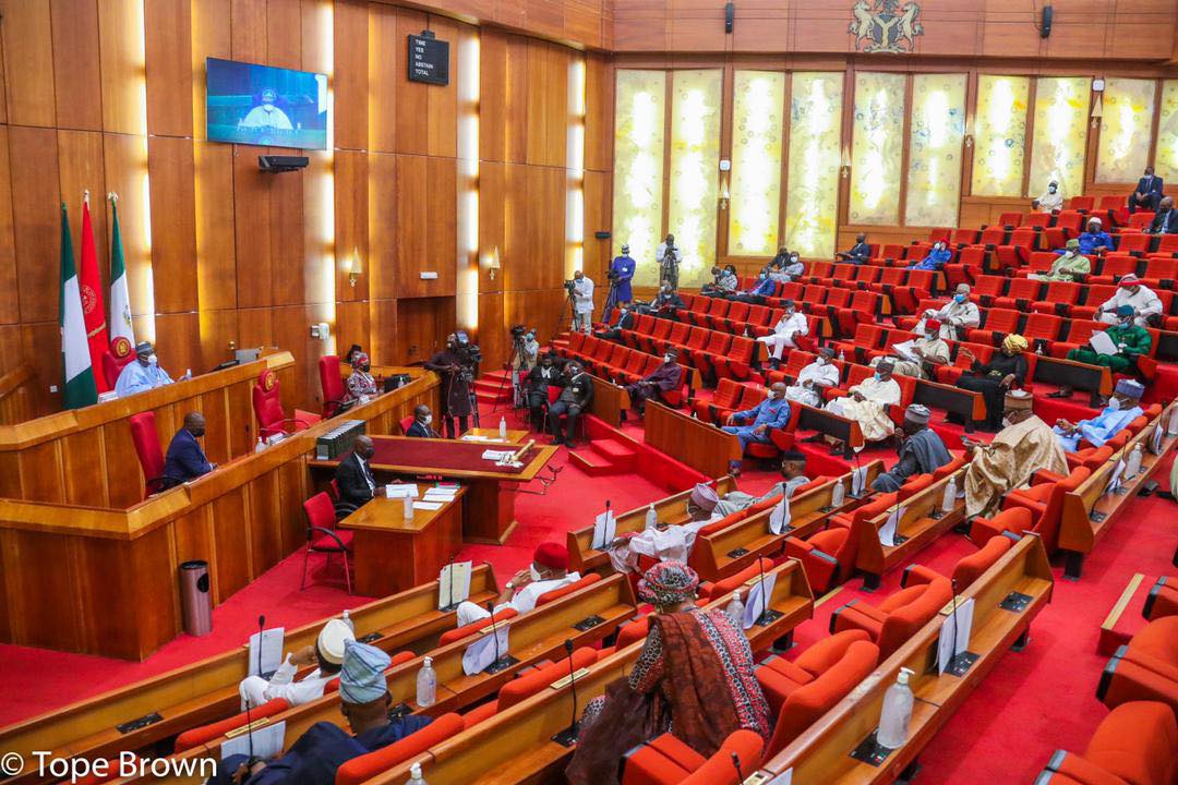 Senate chambers during plenary. [PHOTO CREDIT: @NgrSenate on Facebook]