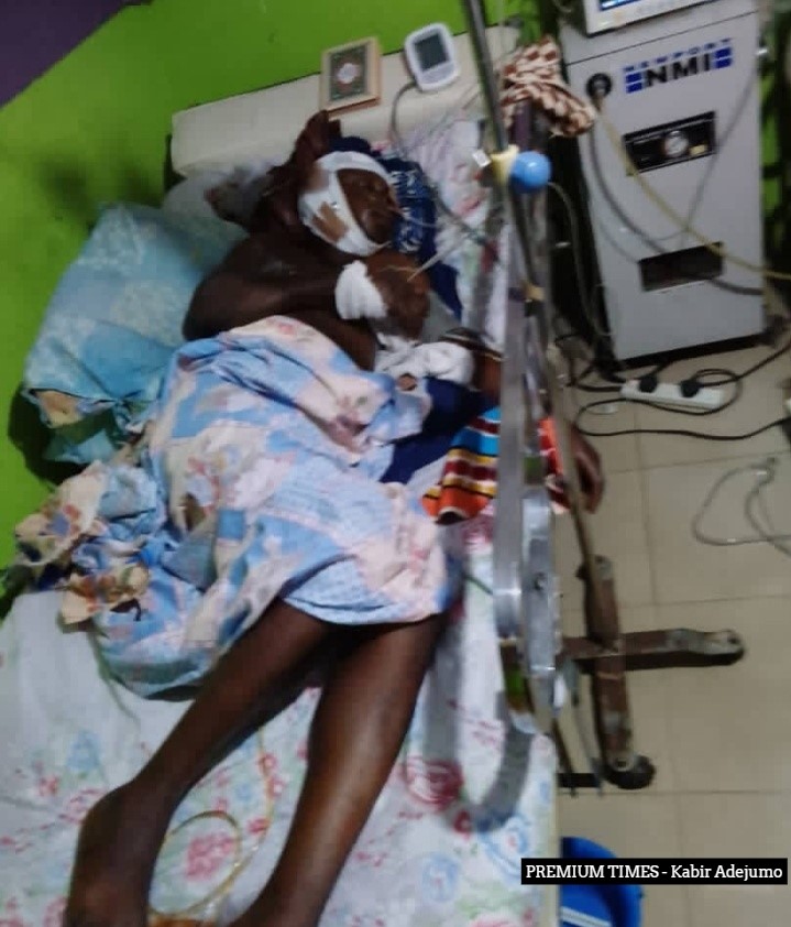Fawale Rafiu in hospital